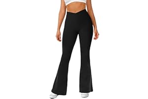 Navneet Women Flared Leggings Flare Trousers High Waisted Yoga Pants with Pockets Workout Leggings Pilates Outfits Fall