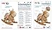 Roba wooden rocking horse with fabric padding, rocking toy for children aged 18 months and older