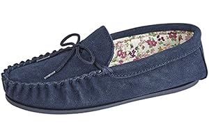 Mokkers Ladies Real Suede Leather Moccasin with Hardwearing Sole