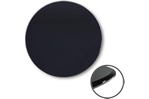 Euro Tische Piano in vetro 80cm per caminetto e tavolo a taglio sfaccettato, piastra di protezione con vetro di sicurezza ESG da 6 mm, base in vetro per caminetto (Nero)