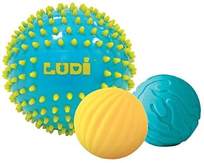 Ludi - 30021 - 3 Balles Sensorielles - Bleues
