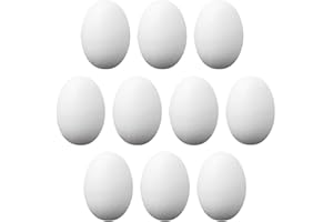 Ideen mit Herz | uova di polistirolo | confezione da 10 | altezza 4,5 cm, diametro circa 3 cm | spazi vuoti per il fai da te