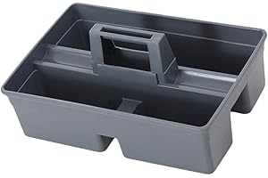 Ounona - Organizer in plastica per la pulizia della cucina, con manico, colore: grigio