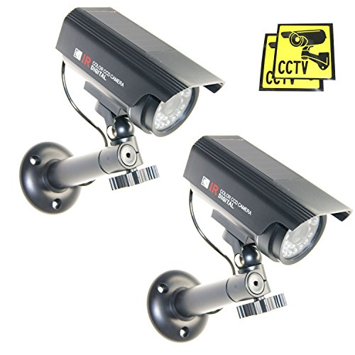 Ex-Pro® Silber Schwarz Solar Akku Speed Dummy Fake-CCTV Sicherheit Kamera Kamera mit Solar Pannel für Blitz LED, IR-Flächenvorhang Ex-Pro® Silber Schwarz Solar Akku Speed Dummy Fake-CCTV Sicherheit Kamera Kamera mit Solar Pannel für Blitz LED, IR-Flächenvorhang