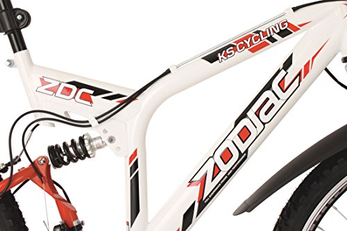 KS Cycling Fahrrad Mountainbike ATB Fully Zodiac RH 48 cm, Weiß, 26 Zoll, 327M - 4