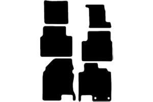 Carsio Carpet Car Mats For Nissan Qashqai +2 2007 to 2013 7 Seater 4 Piece Set Tailored Fit Floor Mat Complete Accessory Black Custom Fitted - All Weather, Anti-Slip Backing & Black Trim