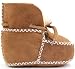Baby / Children's Sheepskin Booties with Lace Up Fastening - Chestnut - 14cm - L