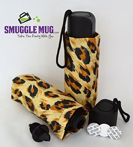 Umbrella Flask 266 ml by Smuggle Mug Hidden Flask Color Choices (Cheetah Print)