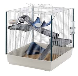 Ferplast FURET XL Frettchenkäfig - 3 Etagen Mit Hängematte & Röhren, 80x75x86,5 Cm