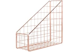 Demarkt Roségold Golden Metall Stehsammler Briefablage Dokumentenablage Desktop Zeitschriftensammler Büro Organizer