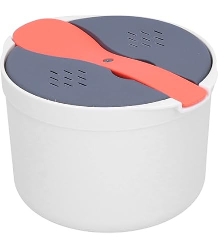 Cuoci Pasta Per Microonde Rotho - 1.8L, Senza BPA, Con Coperchio, Indicatore Livello Acqua, Rosso/Bianco - Foto 9