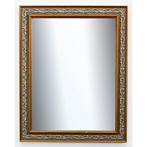 Spiegel Wandspiegel Badspiegel Flurspiegel Garderobenspiegel – Über 200 Größen – Verona Gold 4,4 – Außenmaß des Spiegels 50 x 60 – Wunschmaße auf Anfrage – Modern - 2