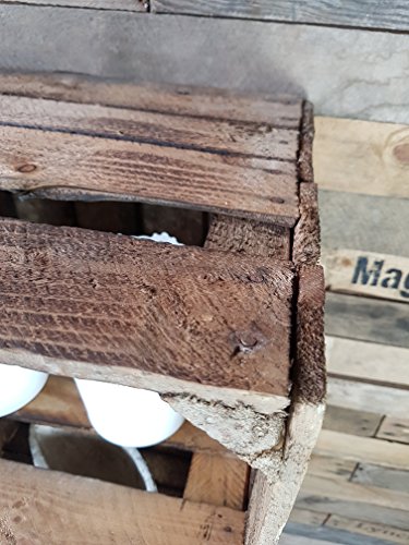 2 x alte Obstkiste – gebraucht – geflammt mit Zwischenboden Holzkisten mit Regal von Cronenwerth - 4