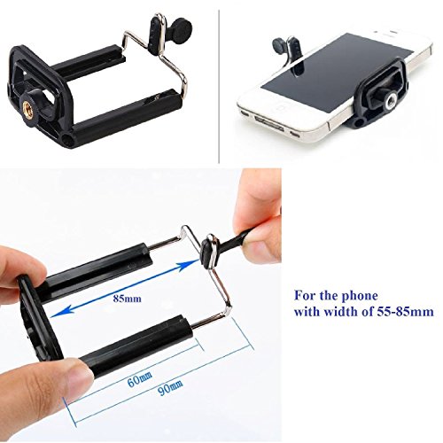 Treppiede Smartphone, PEMOTech 43 Pollici Alluminio Cavalletto Treppiedi + Universale Vite Titolare Monte Smartphone + Bluetooth Wireless Telecomando Controllo Camera Shutter per iPhone X 8/8 Plus 7/7 Plus 6s/6s Plus 6/6 Plus SE/5s/5 Samsung Galaxy S7/S7 Edge S6/S6 Edge S5 S4 etc (43