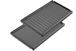 QcuGvy Plaque Réversible Grill pour Appareil à Raclette 2 Personne 20,5 x 10,5 cm Revêtement Anti-adhésif, Raclett Grill Accessoire, Compatible avec Différents Modèles, Noir Anwendbar, Schwarz