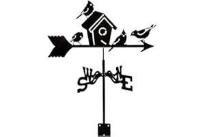 UENXRXE 1 Artikel Wetterfahne metall,Wetterhahn,Windfahne Rostfreier Stahl Weathervane Retro Wetterfahne Mini Deko-Wetterfahne fur Wind Direction Indicator und Dach Garten Deko（A） (A)