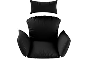 ‎HOMELUX Homelux Hängesessel Kissen, Polster, Swing Chair Kissen, Ersatzkissen, Auflage für Polyrattan/Rattan Hängeschaukel, Hängekorb, Schaukel Korb, Schwarz