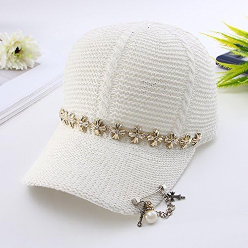 yanzi Autumn and Winter Ladies Baseball Hat Outdoor Sunscreen Knit Hat Diamond Ducks Visor Hat