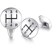 Manschettenknöpfe Herren Fahrrad Design - Messing Silber Mit Box