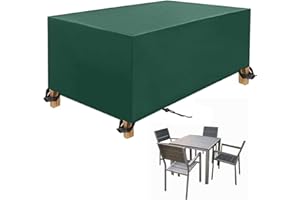 GYCQRS Fundas para Muebles de Jardín Impermeable Oxford 420D, Impermeable, Resistente Al Viento, Resistente a Los Rayos UV (190x110x75cm) Verde