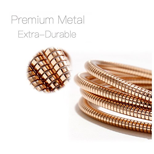 Hunletai C  ble iPhone  1M Lot DE 2  Chargeur iPhone M  tal Cable Lightning vers USB pour iPhone x 8 8 Plus 7 7 Plus SE 6s 6s Plus 6 6 Plus 5c 5s 5  iPad Pro Air Mini -Golden