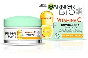 Garnier, Crema de Día Iluminadora con Vitamina C, Corrige líneas y Potencia la luminosidad en 24H, Fórmula Vegana, 50 ml