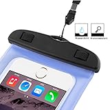 TheSmartGuard Wasserdichte Handyhülle , Hülle, Tasche, Staubdichte Schutzhülle für iPhone 7 (Plus) / 6 & 6s (Plus) / 5s / SE / 5, Galaxy S7 / S7 Edge / S6 und viele weitere Modelle bis zu 6 Zoll in blau - 