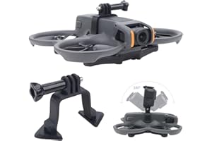 QSNAILFRR Supporto per fotocamera con adattatore a vite da 1/4" per DJI Avata, adatto per DJI Avata 2 Landing Gear Staffa di supporto regolabile in altezza, kit di espansione di fissaggio staffa di montaggio