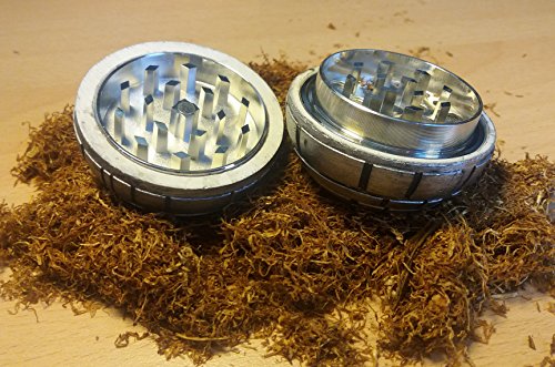 Weed Grinder im Todesstern Style aus Metall, Kräutermühle mit Pollensieb, Gewürzmühle im Death Star Design, 3-Teilig aus Aluminium mit Zinklegierung, Verpackt in Eleganter Geschenkbox - 7