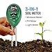 Produktbild LLQ Bodentester 3-in-1 Gartengerät Ph-Meter Bodenhygrometer Beleuchtungsstärke-Tester Messen des PH-Werts für Pflanzen, Gemüse, Garten, Rasen, Bauernhof, Innen- und Außenbereich