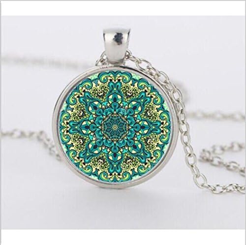 Vintage Henna Yoga Pendant Necklaces Handmade India Jewelry Bloom Mandala Lotus Necklace Symbol Buddhism Bijoux Femme