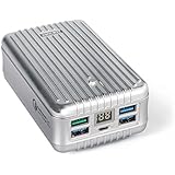 Quick Charge 3.0 Zendure A8 QC Portable External Battery Charger 26800mAh with Qualcomm QC 3.0 Technology Total 6.1A/33.5W 4-USB Output- Super High-Capacity Power Bank with LED Digital Display(Silver)