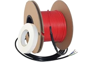 CALORIQUE Cavo elettrico per riscaldamento a pavimento - Cavo riscaldante 16W/m 900W totale (56,25m) per 4,5-9m² superficie di riscaldamento - Tecnologia TWIN - classe di efficienza energetica A +++