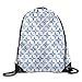 Produktbild gthytjhv Rucksack mit Kordelzug Sporttasche Travel Backpack, Geometric Figure, Girls Rucksack mit Kordelzugs for Boys Girls Black 5 Lightweight Unique 16.9x14.2