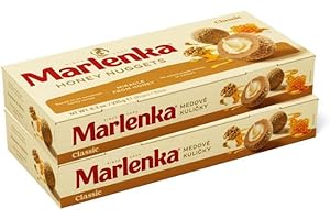 ‎MARLENKA MARLENKA® Honigkugeln DuoPack | Honey Nuggets | Gebäckkugeln mit Honig | 2 x 10 Bälle | 2 x 235g | Süßigkeiten Großpackungen | Lange Haltbarkeit - Ablaufdatum mehrere Wochen