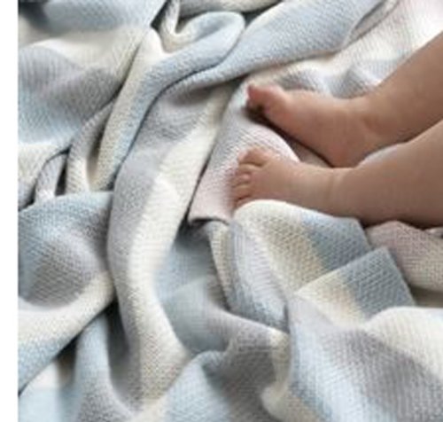 soya striped blue blanket