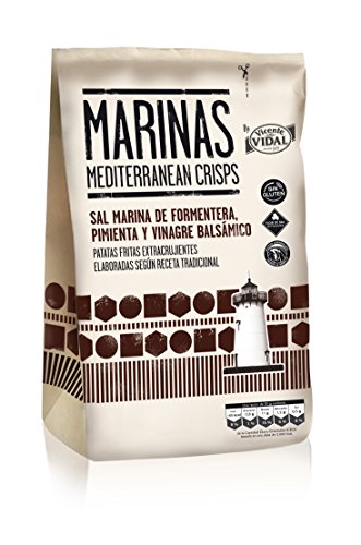 Vicente Vidal - Patatas Fritas Marinas Sal Marina De Formentera, Pimienta Y Vinagre Balsámico Bolsa 150Grs