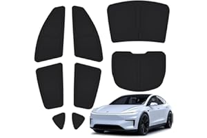 TANOLA TESBEAUTY 2025 2026 Tesla Model Y Juniper Camping Privacy Curtain 8-Piece Camping Shades Privacy Screens Tesla Model Y Sunshades UV Blocker Darker Thicker 5-Layer Material Tesla Accessories Foldable