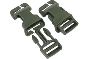 WarmHeartting 2 Stück 2,5 cm QASM Quick Attach Surface Mount Buckle Taktische Mil-Spec MOLLE PALS Gurtband Airsoft Jagdweste Modularer Befestigungspunkt