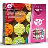 Conjunto de gel de colorante de alimentos 6 Rainbow Dust Progel muy concentrado para dar color a las tortas, cremas, azotado ...
