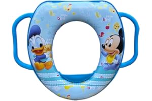 CARTOON Reductor WC para niños Mickey y Donald Baby Disney adaptador water universal con asas