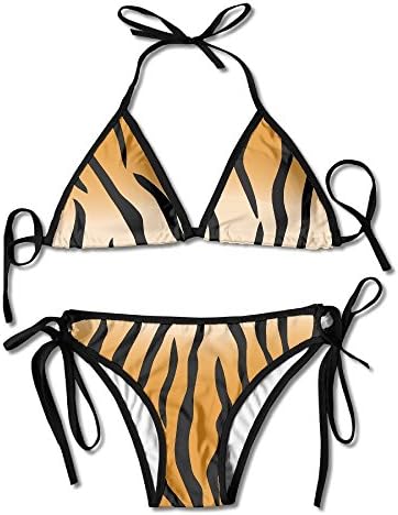 hangyuxingbang DIYLive Woman Tiger Stripes Pattern Fashion Sexy Bikini Bathing Suit One Size
