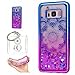Produktbild Hülle Galaxy S8 PLUS (6,2" Zoll) Hülle Transparent Hardcase,3D Galvanotechnik TPU Kreative Liquid Bling Hülle Case Für Samsung Galaxy S8 PLUS (6,2" Zoll),Dynamisch Treibsand Flüssige Fließend Wasser Glitter Sparkle Klar Hart Plastik Tasche Kristall Handytasche Rückseite Hülle Schale Etui Für Samsung Galaxy S8 PLUS (6,2" Zoll) + Schlüsselanhänger (R) (4)