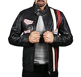 Herren Lederjacke - Le Mans Steve McQueen Golf Jacke schwarz - l