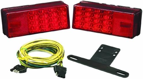 Wesbar 407540 Waterproof LED Low Profile Tail Light Kit, Over 80" Wide Trailer