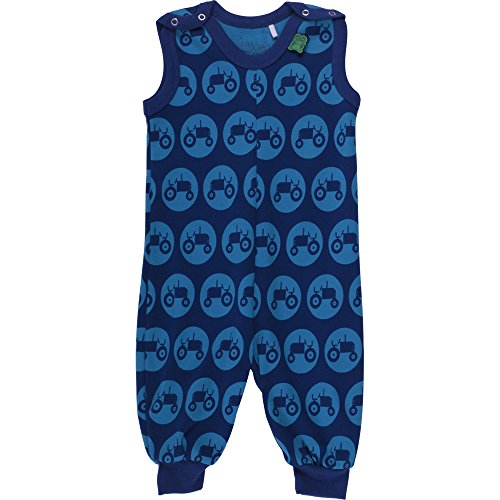Fred's World by Green Cotton Baby Boys Tractor romper Footies, Blue (marine 019395301), 9 - 12 Months