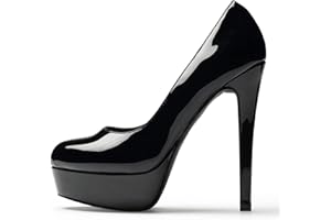 GENSHUO - Scarpe décolleté da Donna, con Tacco Alto a Spillo, Stile Sexy, Slip on, da Festa