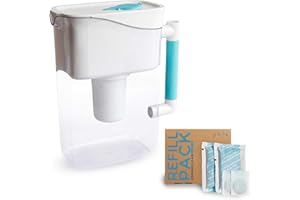 Phox Wave 2.8L Water Filter Jug, Increases pH, Adds Magnesium and Alkalinity, Filtered Mineral Rich Water, Refillable Eco Cartridge, BPA Free | 3 Month Supply
