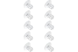 JIMOWANG Lot de 10 inserts à bride 13/15/17/19/21 mm, compatibles avec tire-lait mains libres Momcozy S12 Pro/M5/S9 Pro, utilisation pour Medela/Spectra/Elvie/Willow/TSRETE/kmaier boucliers/brides de 24 mm,