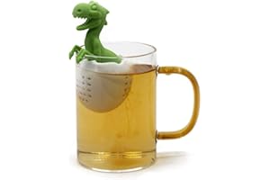 BYNYXI Passoire à thé dinosaure, passoire à thé en silicone qui fuit infuseur à thé filtre à thé thé drôle dinosaure bébé thé de qualité alimentaire passoire à thé en silicone sachet de thé